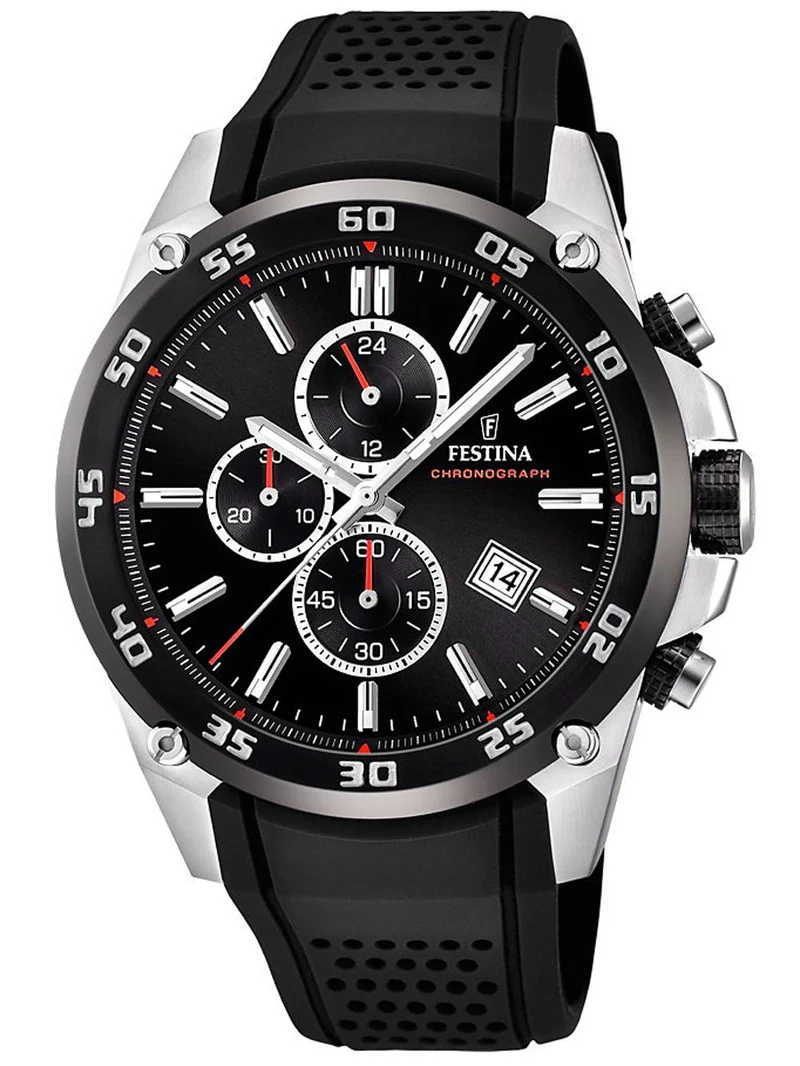 Festina The Originals F20330/5 Herrenuhr Schwarz • Chronograph • Mineralglas