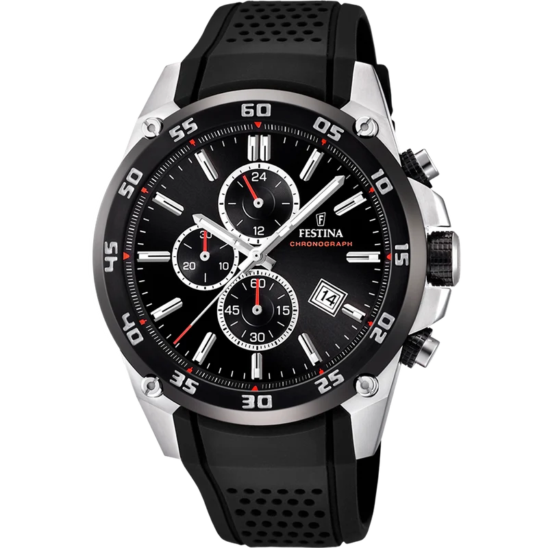 Festina The Originals F20330/5 Herrenuhr Schwarz • Chronograph • Mineralglas