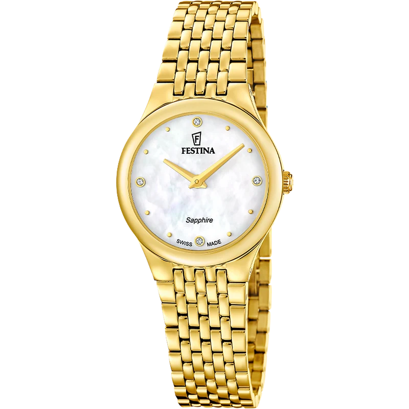 Festina Swiss Made Grace F20098/1 Damenuhr • Saphirglas • Edelstahlarmband