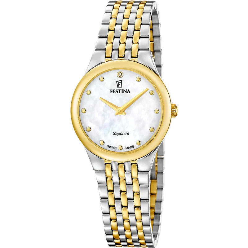Festina Swiss Made Grace F20097/1 Damenuhr • Saphirglas • Swiss Made