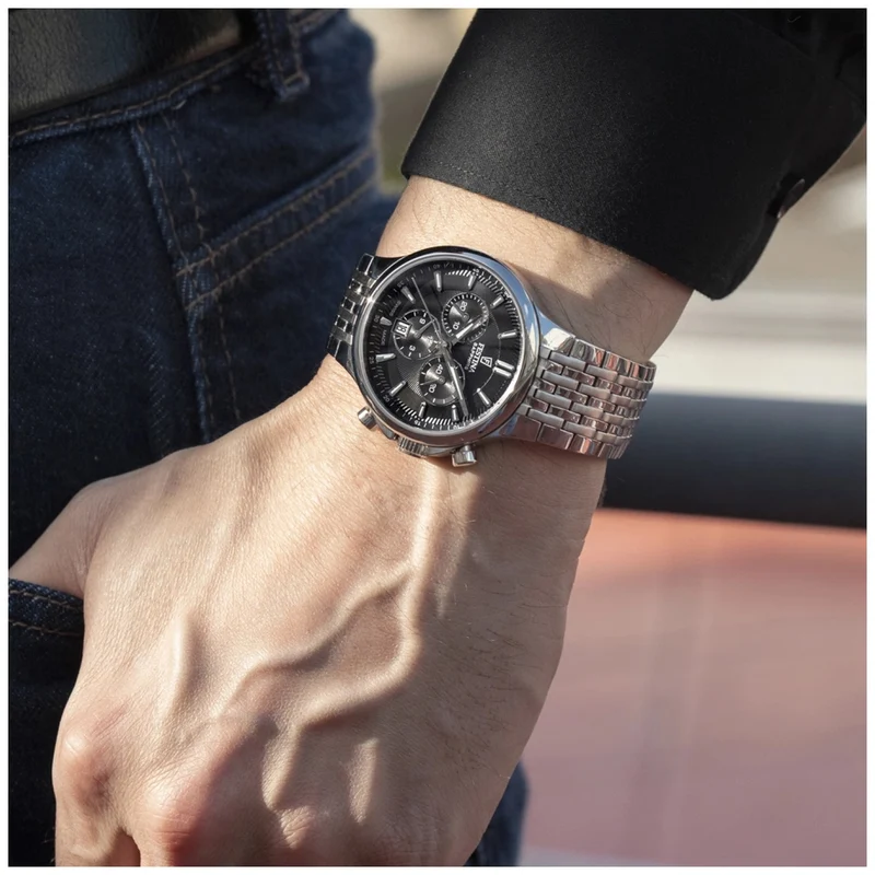 Festina Swiss Made Chronograph F20093/4 Herrenuhr • Saphirglas • Edelstahlarmband