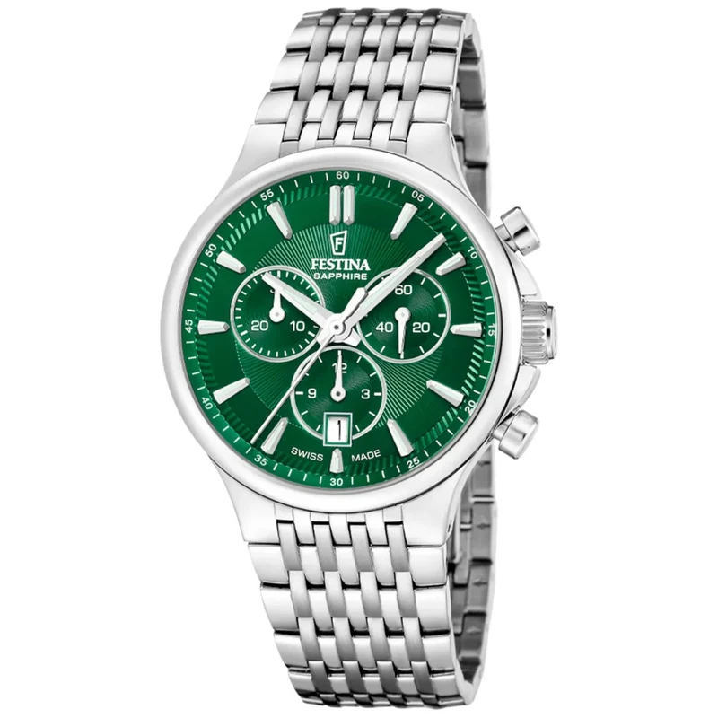 Festina Swiss Made Chronograph F20093/3 Herrenuhr • Saphirglas • Chronographenfunktion