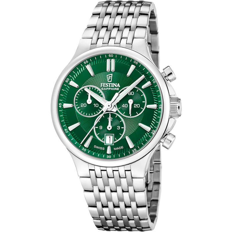 Festina Swiss Made Chronograph F20093/3 Herrenuhr • Saphirglas • Chronographenfunktion
