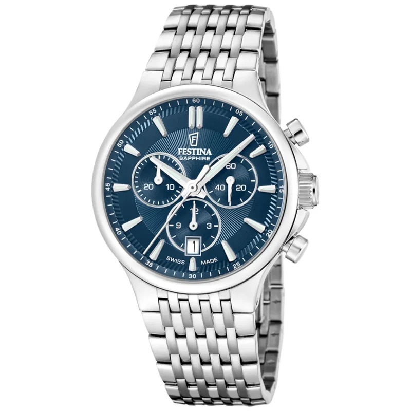 Festina Swiss Made Chronograph F20093/2 Herrenuhr • Saphirglas • Chronograph-Funktion