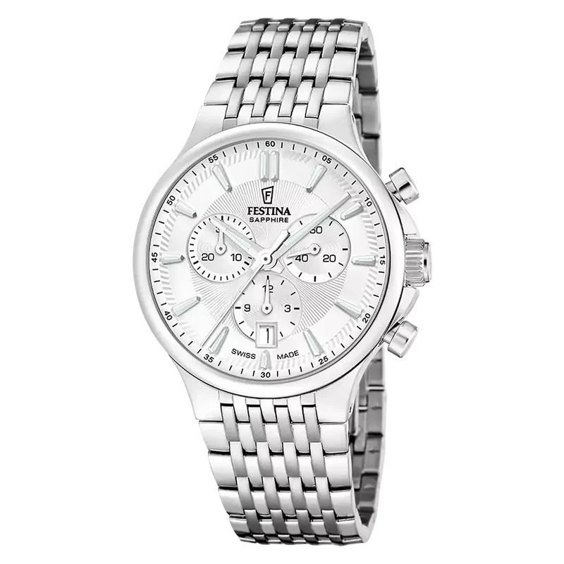 Festina Swiss Made Chronograph F20093/1 Herren • Saphirglas • Swiss Made Quarz