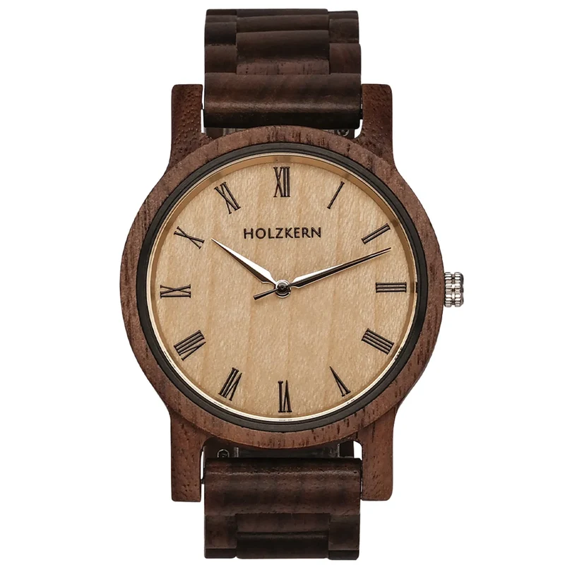 Holzkern Fall Dusk Armbanduhr Braun • Holzarmband • Miyota Quarzwerk