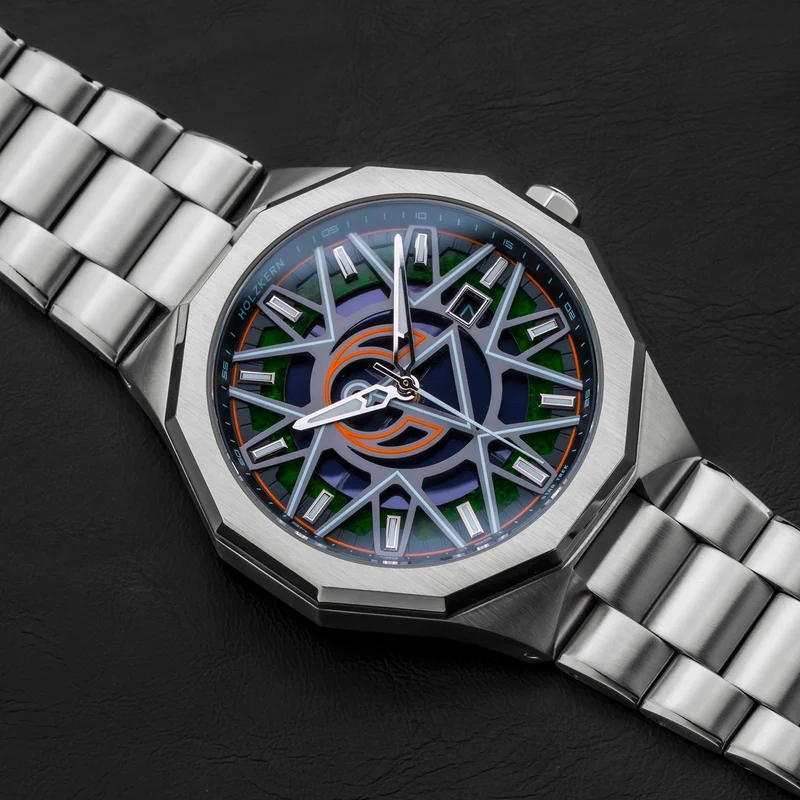 Holzkern Star Trek Vulcan 9010631023690 Herrenuhr • Solarwerk Epson VS42A • Echter Moos-Achat