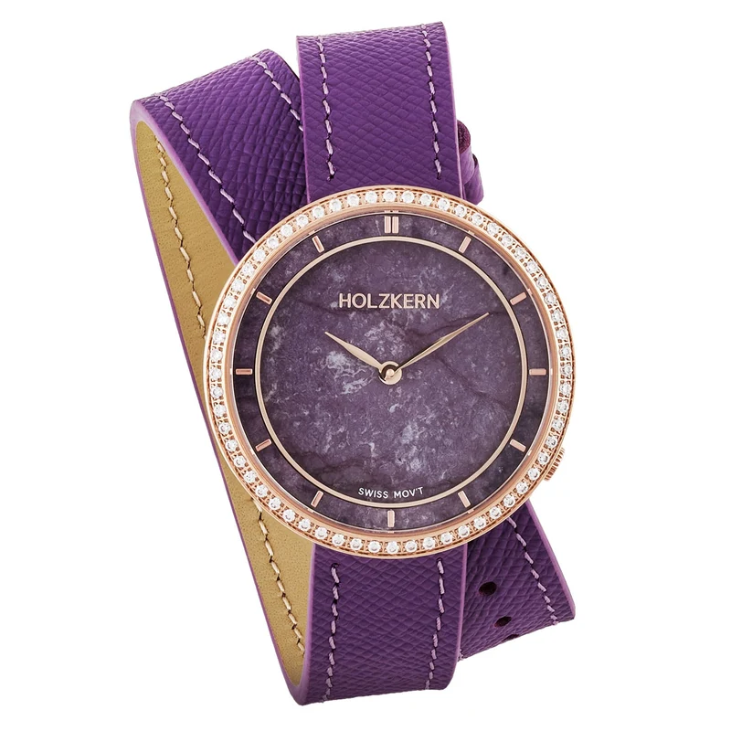 Holzkern Coralline Damenuhr Roségold • Saphirglas • Swiss Movement