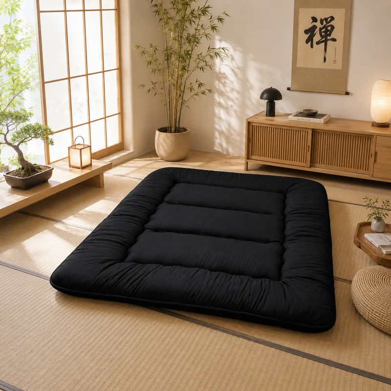Opvouwbare Futon Matras 10cm Dik Japanse Vloermat Slaappad Logeerbed voor Volwassenen en Kinderen Comfort | Sansoti