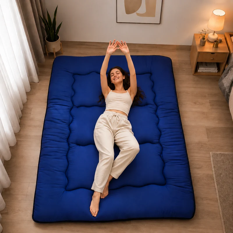 Opvouwbare Futon Matras 10cm Dik Japanse Vloermat Slaappad Logeerbed voor Volwassenen en Kinderen Comfort | Sansoti