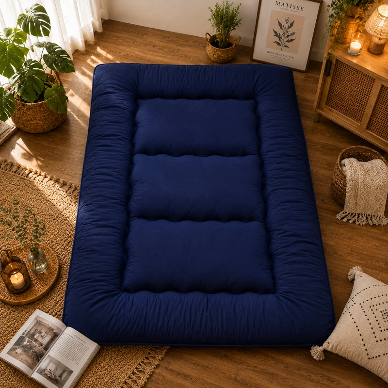 Opvouwbare Futon Matras 10cm Dik Japanse Vloermat Slaappad Logeerbed voor Volwassenen en Kinderen Comfort | Sansoti