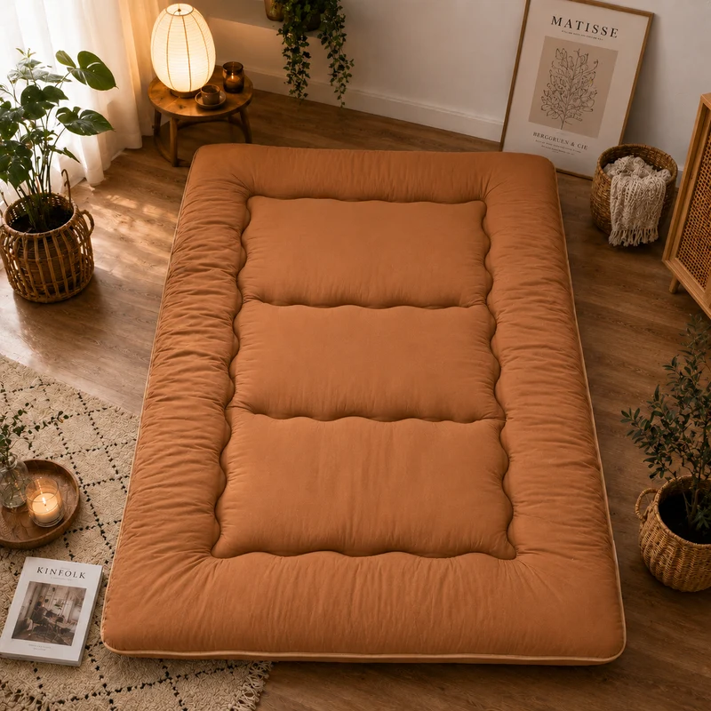 Opvouwbare Futon Matras 10cm Dik Japanse Vloermat Slaappad Logeerbed voor Volwassenen en Kinderen Comfort | Sansoti