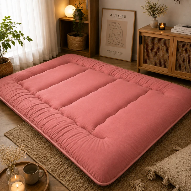 Opvouwbare Futon Matras 10cm Dik Japanse Vloermat Slaappad Logeerbed voor Volwassenen en Kinderen Comfort | Sansoti