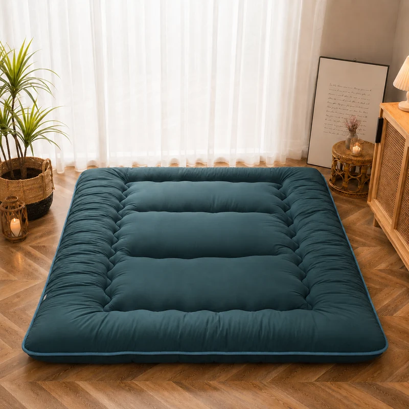 Opvouwbare Futon Matras 10cm Dik Japanse Vloermat Slaappad Logeerbed voor Volwassenen en Kinderen Comfort | Sansoti