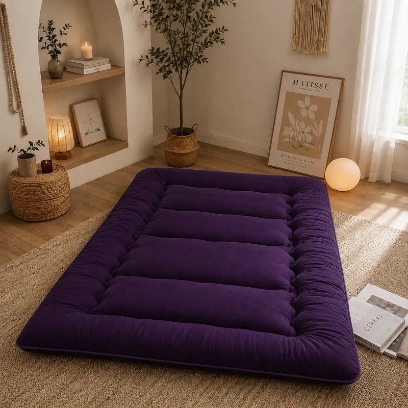 Opvouwbare Futon Matras 10cm Dik Japanse Vloermat Slaappad Logeerbed voor Volwassenen en Kinderen Comfort | Sansoti