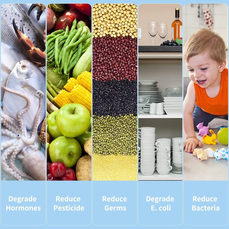 Draagbaar Groente- en Fruitreiniger met Hydroxide Ionentechnologie voor Optimale Voedselveiligheid Thuis | Sansoti