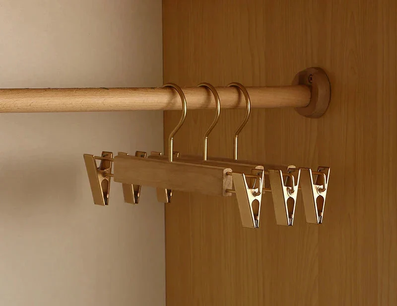 Houten Kledinghangers Kamferhout Brede Schouders Anti-Slip Coating Garderobe Opbergsysteem Premium Kwaliteit | Sansoti