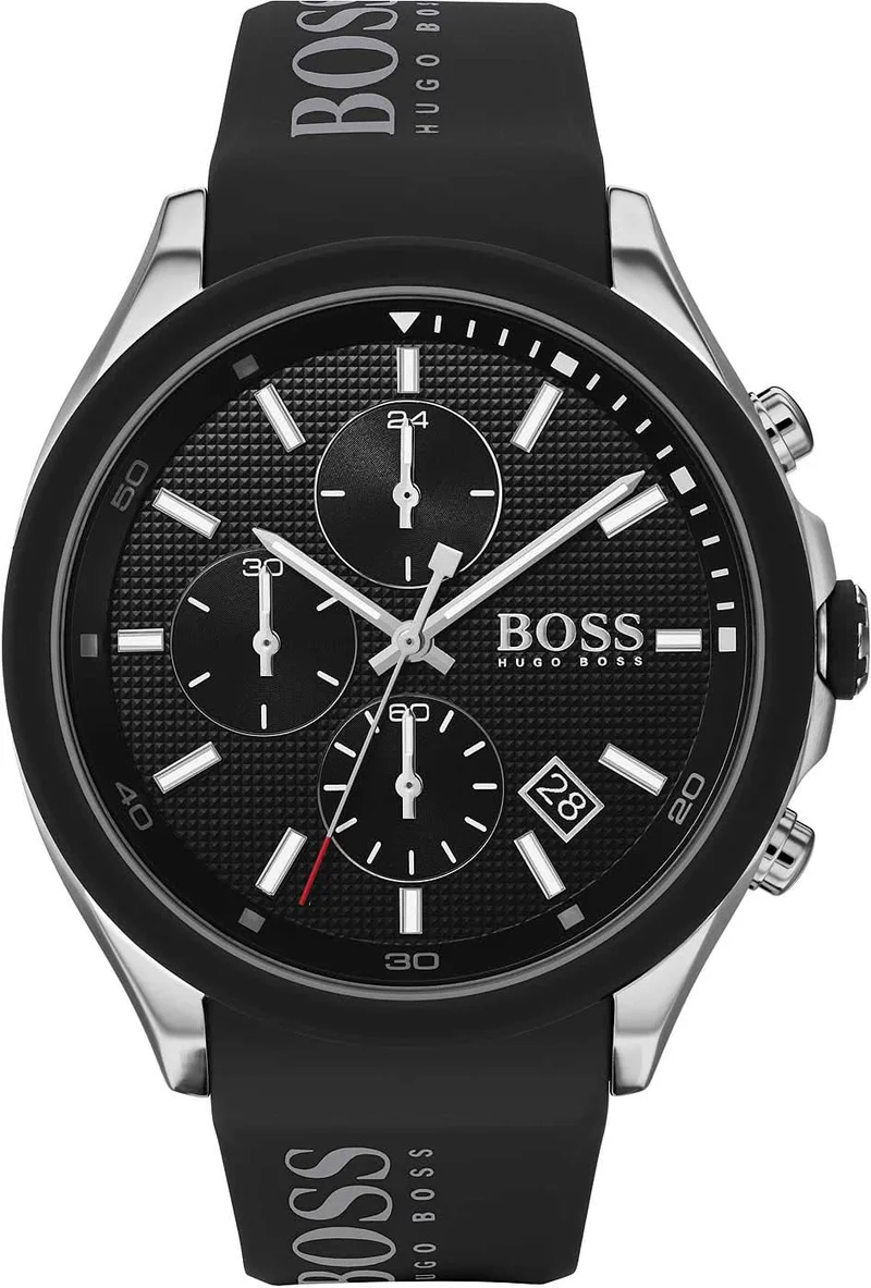 BOSS Velocity 1513716 Herrenuhr • Sportliches Design mit Silikonarmband • Präziser Chronograph