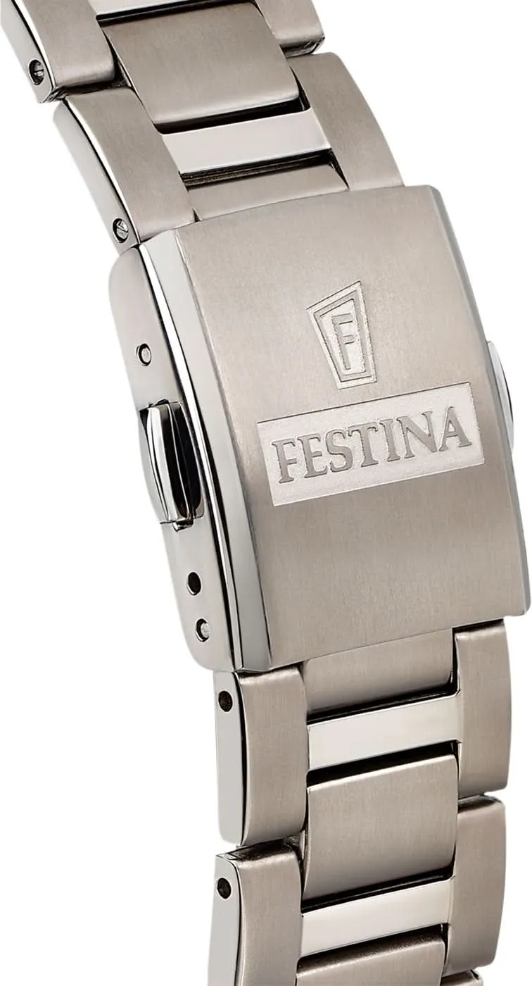 Festina Titanium F20435/1 Herrenuhr • Ultraleichtes Titan-Gehäuse • Elegantes silbernes Zifferblatt