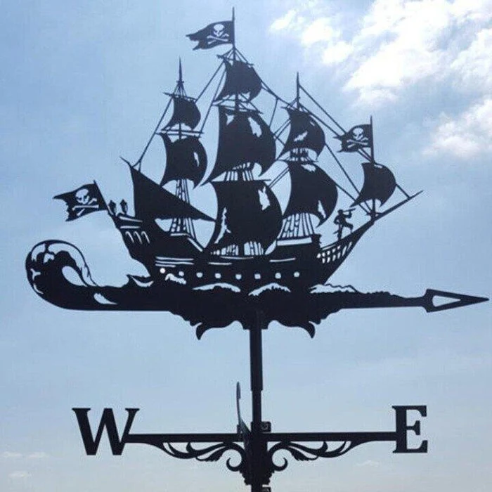 Windwijzer Tuin RVS Draaiend Decoratief Weervaan Silhouet Tuindecoratie Weerbestendig Buiten | Sansoti