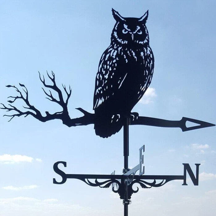 Windwijzer Tuin RVS Draaiend Decoratief Weervaan Silhouet Tuindecoratie Weerbestendig Buiten | Sansoti