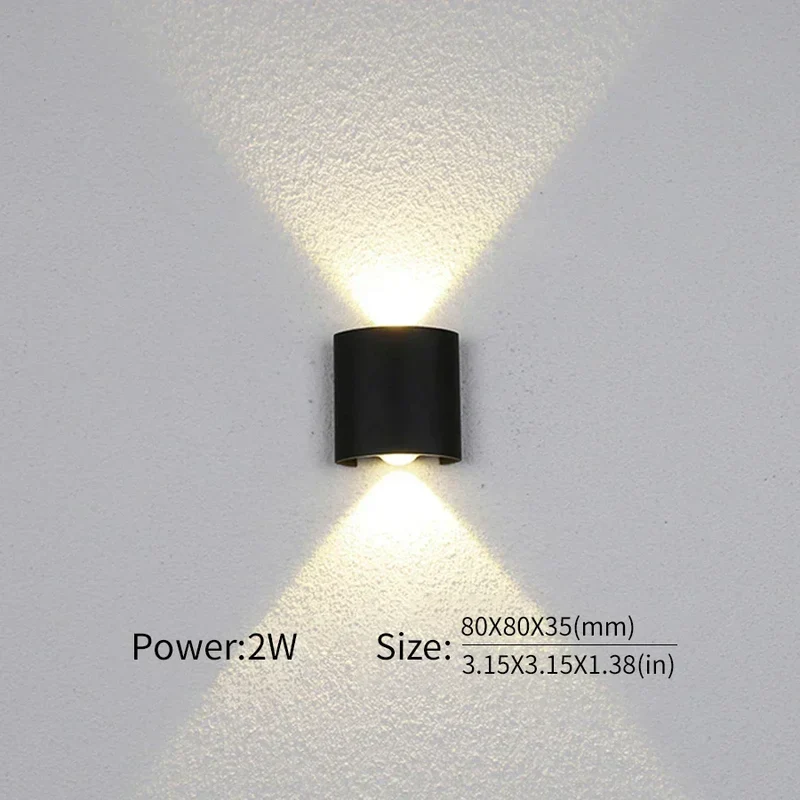 Minimalistische LED-wandlamp voor binnen of buiten - Aluminium - Zwart of Wit - 2W tot 10W | Sansoti
