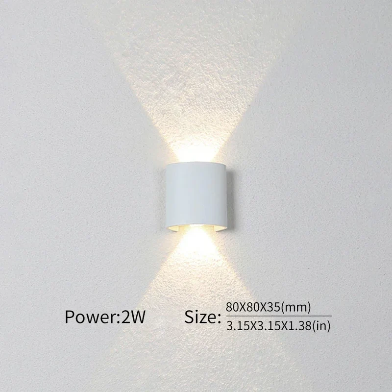Minimalistische LED-wandlamp voor binnen of buiten - Aluminium - Zwart of Wit - 2W tot 10W | Sansoti