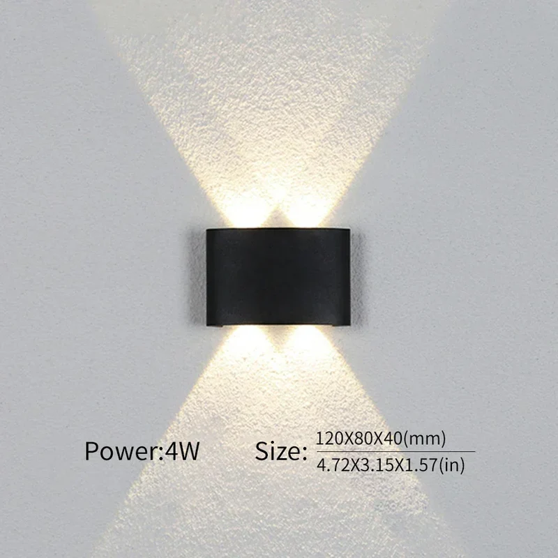 Minimalistische LED-wandlamp voor binnen of buiten - Aluminium - Zwart of Wit - 2W tot 10W | Sansoti