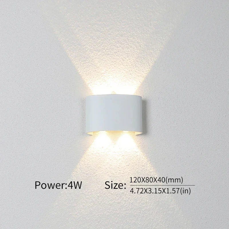 Minimalistische LED-wandlamp voor binnen of buiten - Aluminium - Zwart of Wit - 2W tot 10W | Sansoti