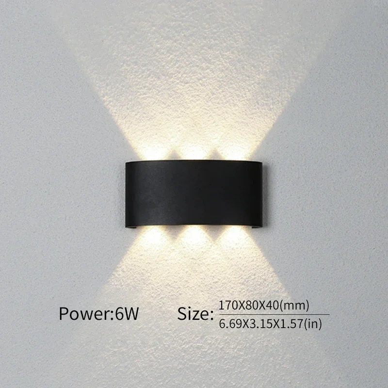 Minimalistische LED-wandlamp voor binnen of buiten - Aluminium - Zwart of Wit - 2W tot 10W | Sansoti