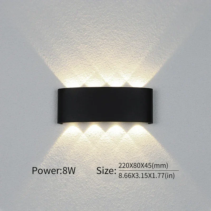 Minimalistische LED-wandlamp voor binnen of buiten - Aluminium - Zwart of Wit - 2W tot 10W | Sansoti