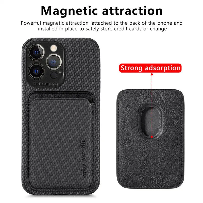 Magnetische Portemonnee Case voor iPhone – Minimalistische Telefoonhoes met Kaarthouder | Sansoti