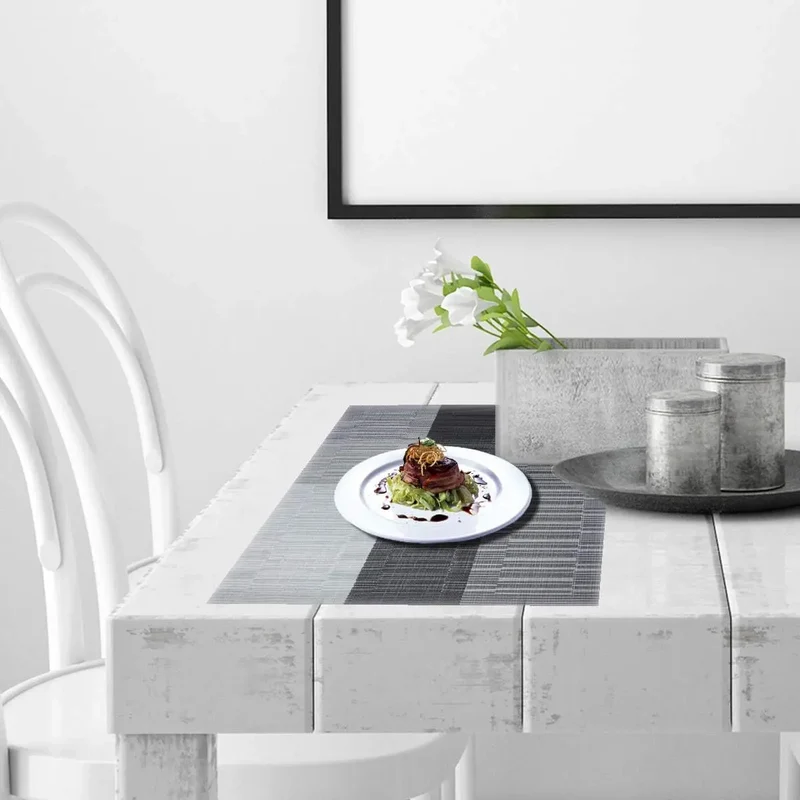 Premium Placemat Set van 4 Stuks | Geweven PVC Tafelmat met Hittebestendige en Waterafstotende Eigenschappen | Onderhoudsvriendelijk en Wasbaar | Sansoti