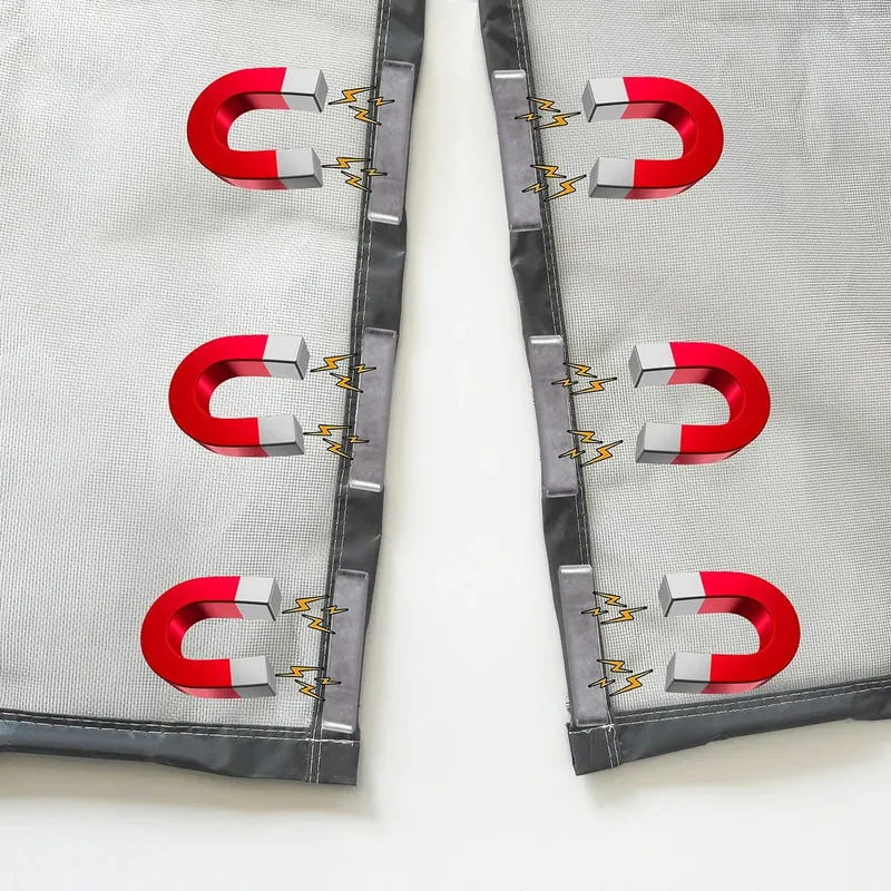 Magnetisch Hordeur met Automatische Sluiting voor Deur 80-120cm Zwart Wit Insectenwering | Sansoti