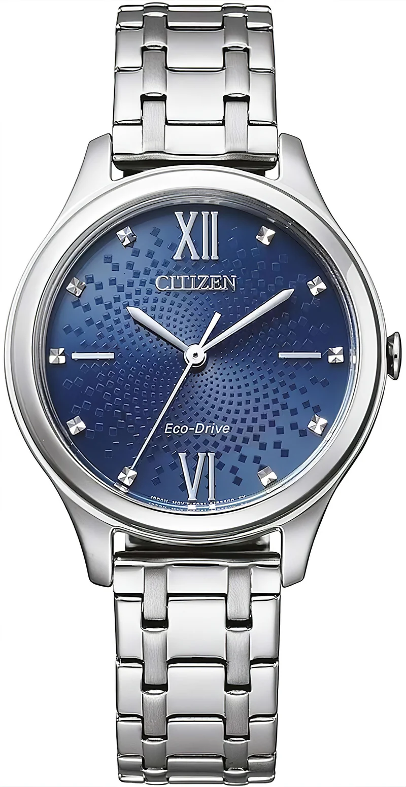 Citizen Elegance EM0500-73L Damenuhr • Eco-Drive • Blaues Zifferblatt