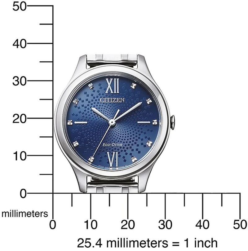 Citizen Elegance EM0500-73L Damenuhr • Eco-Drive • Blaues Zifferblatt