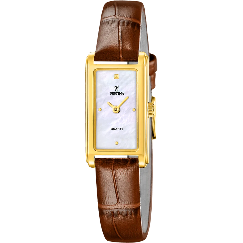 Festina Mademoiselle F20770/2 Damenuhr • Lederarmband • Mineralglas
