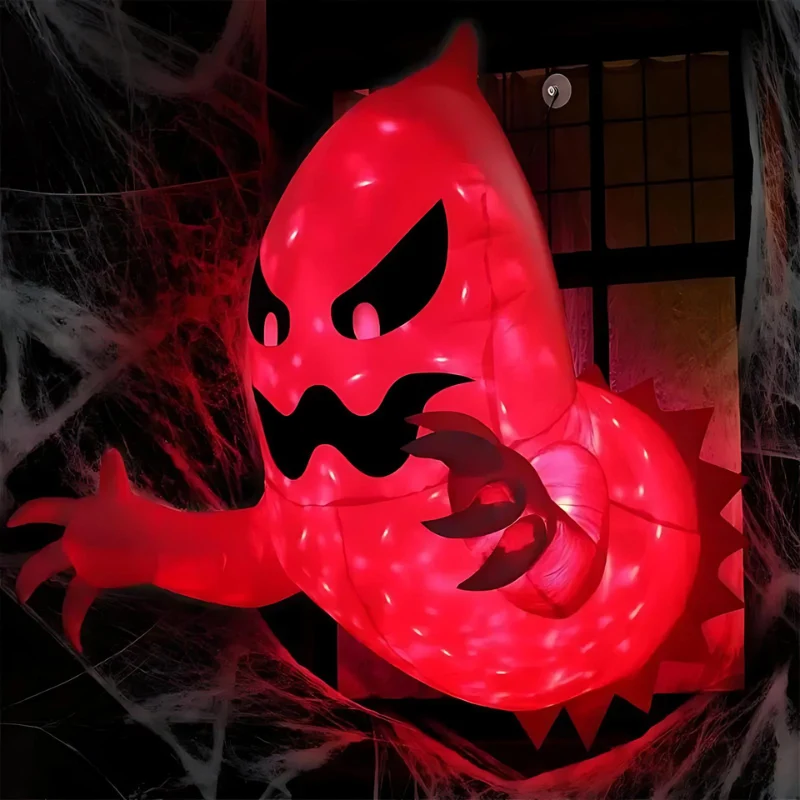 Opblaasbare LED Spookfiguur 180cm Halloween Tuindecoratie met Kleurwisselende Verlichting voor Tuin en Terras | Sansoti