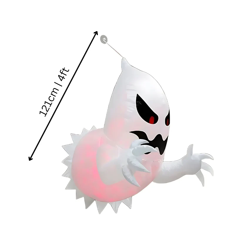 Opblaasbare LED Spookfiguur 180cm Halloween Tuindecoratie met Kleurwisselende Verlichting voor Tuin en Terras | Sansoti