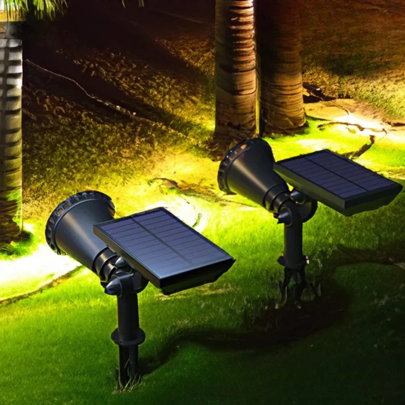 Zonne-energie Tuinspot 9 LED Automatisch Buitenlamp Verstelbaar Waterdicht IP65 Tuinverlichting Spotlamp Tuin | Sansoti
