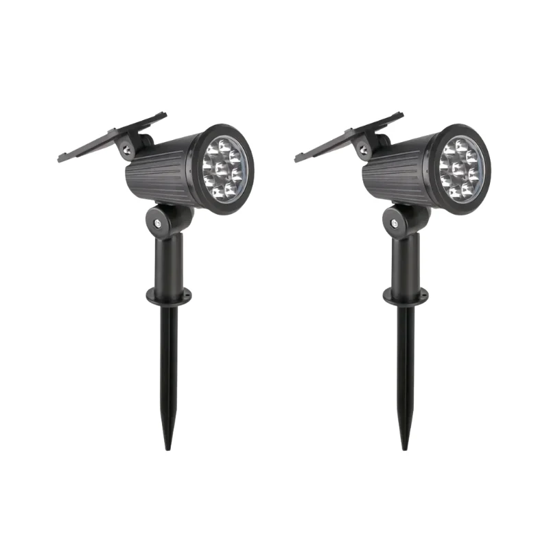 Zonne-energie Tuinspot 9 LED Automatisch Buitenlamp Verstelbaar Waterdicht IP65 Tuinverlichting Spotlamp Tuin | Sansoti