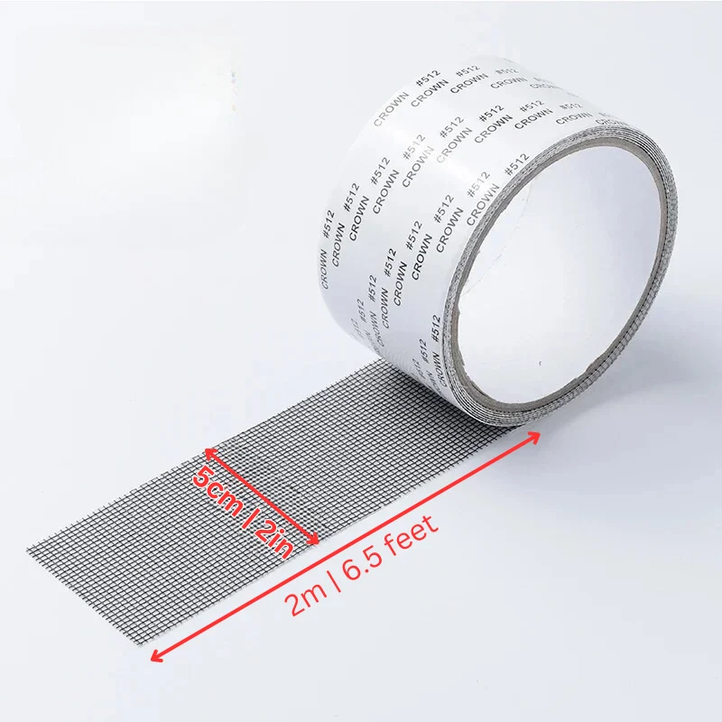 Herstelband voor Vliegengaas - Zelfklevend Reparatietape - Glasvezel - Weersbestendig - Zwart Grijs Wit | Sansoti