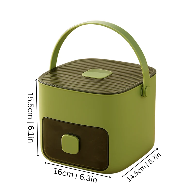 IJsblokjesmaker met Drukknop Snelontgrendeling Draagbaar Groen Wit voor Keuken Picknick Camping BBQ Outdoor | Sansoti