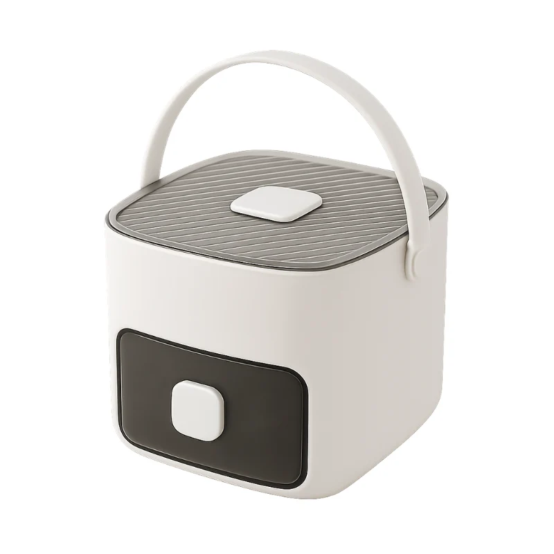 IJsblokjesmaker met Drukknop Snelontgrendeling Draagbaar Groen Wit voor Keuken Picknick Camping BBQ Outdoor | Sansoti
