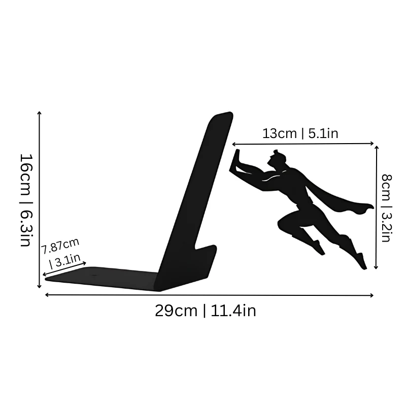 Magnetische Superheld Boekensteun Zwevend Effect Decoratief Metaal Kantoor Kamer Woonkamer Accessoires | Sansoti