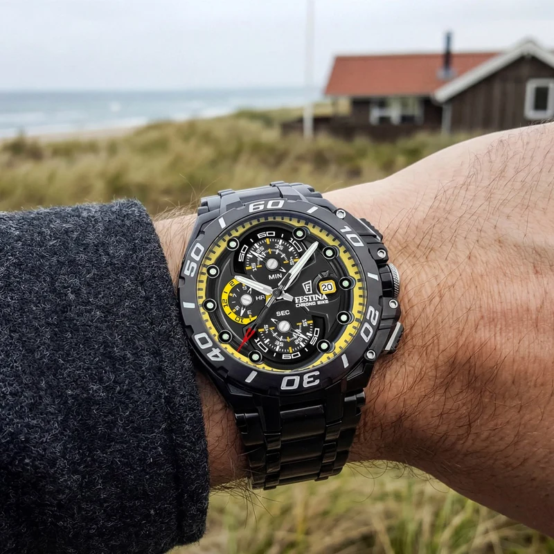 Festina Chrono Bike Denmark Limited Edition F20765/D Herrenuhr Schwarz • Limitiert auf 250 Stück • Chronograph