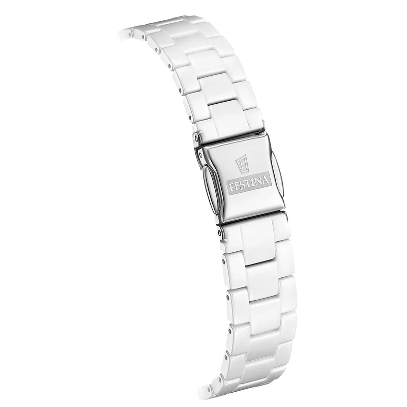 Festina F20751/1 Damen Armbanduhr Keramik Weiß • Keramikarmband • Elegantes Design
