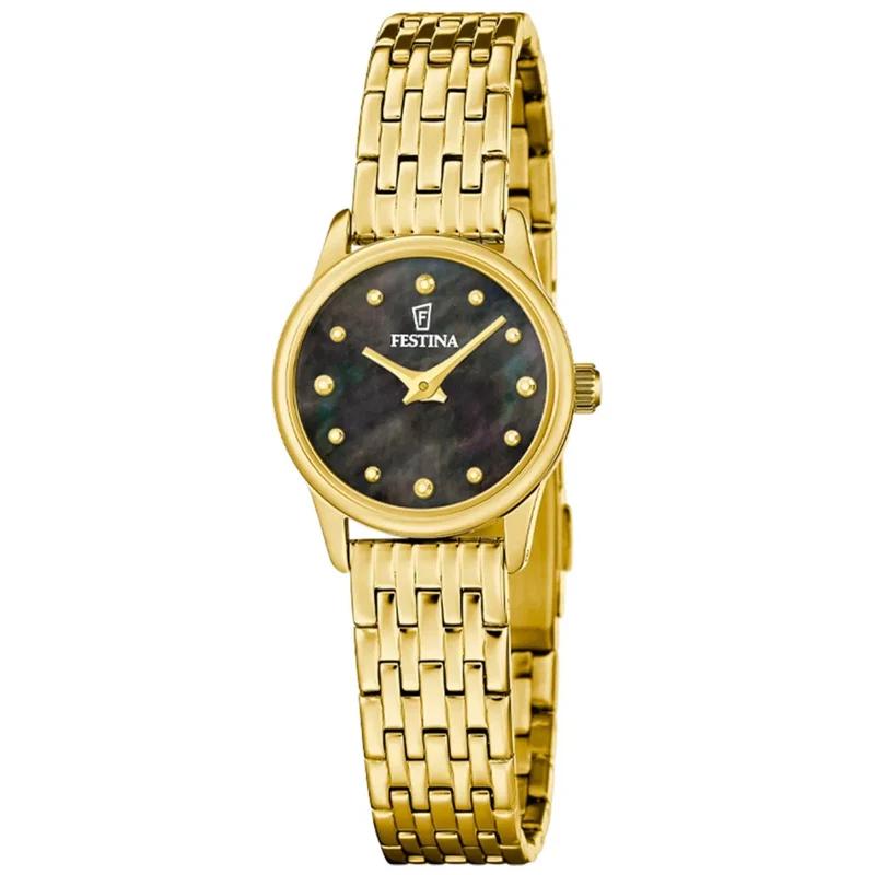 Festina Mademoiselle F20750/6 Damenuhr Schwarz • Edelstahlarmband • 5 ATM Wasserdicht