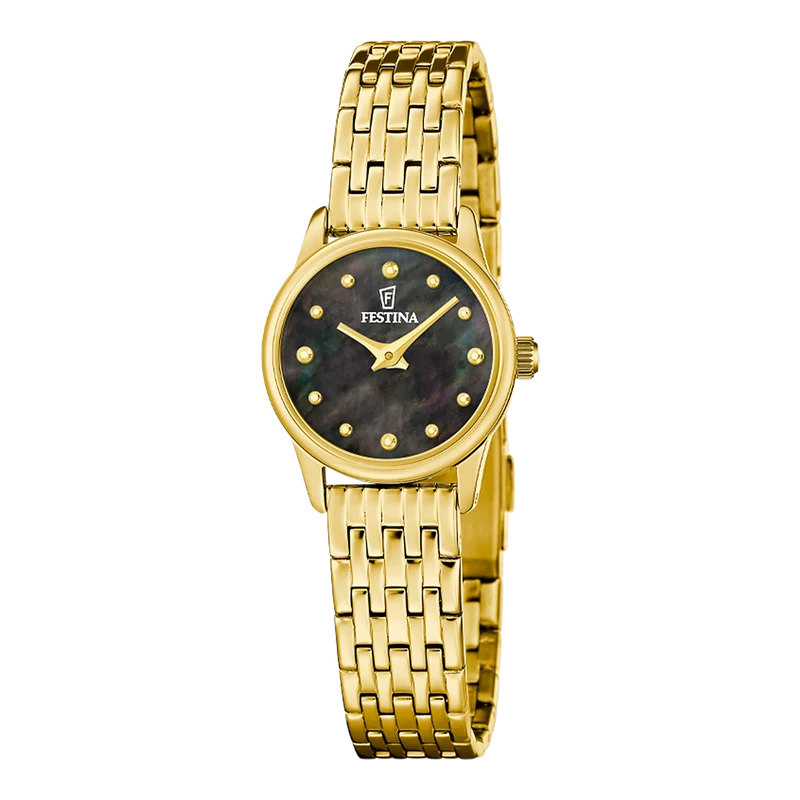 Festina Mademoiselle F20750/6 Damenuhr Schwarz • Edelstahlarmband • 5 ATM Wasserdicht