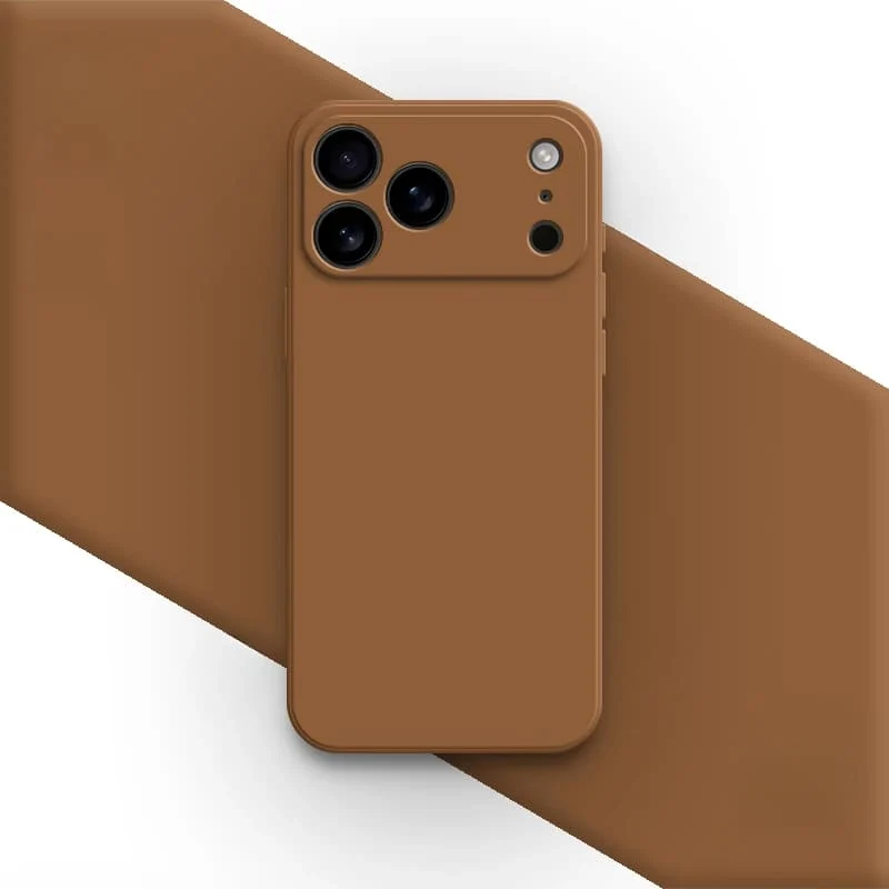 Vloeibaar Siliconen iPhone Hoesje met Schokdemping voor 14 15 16 17 Pro Max Modellen Klassieke Beschermhoes | Sansoti